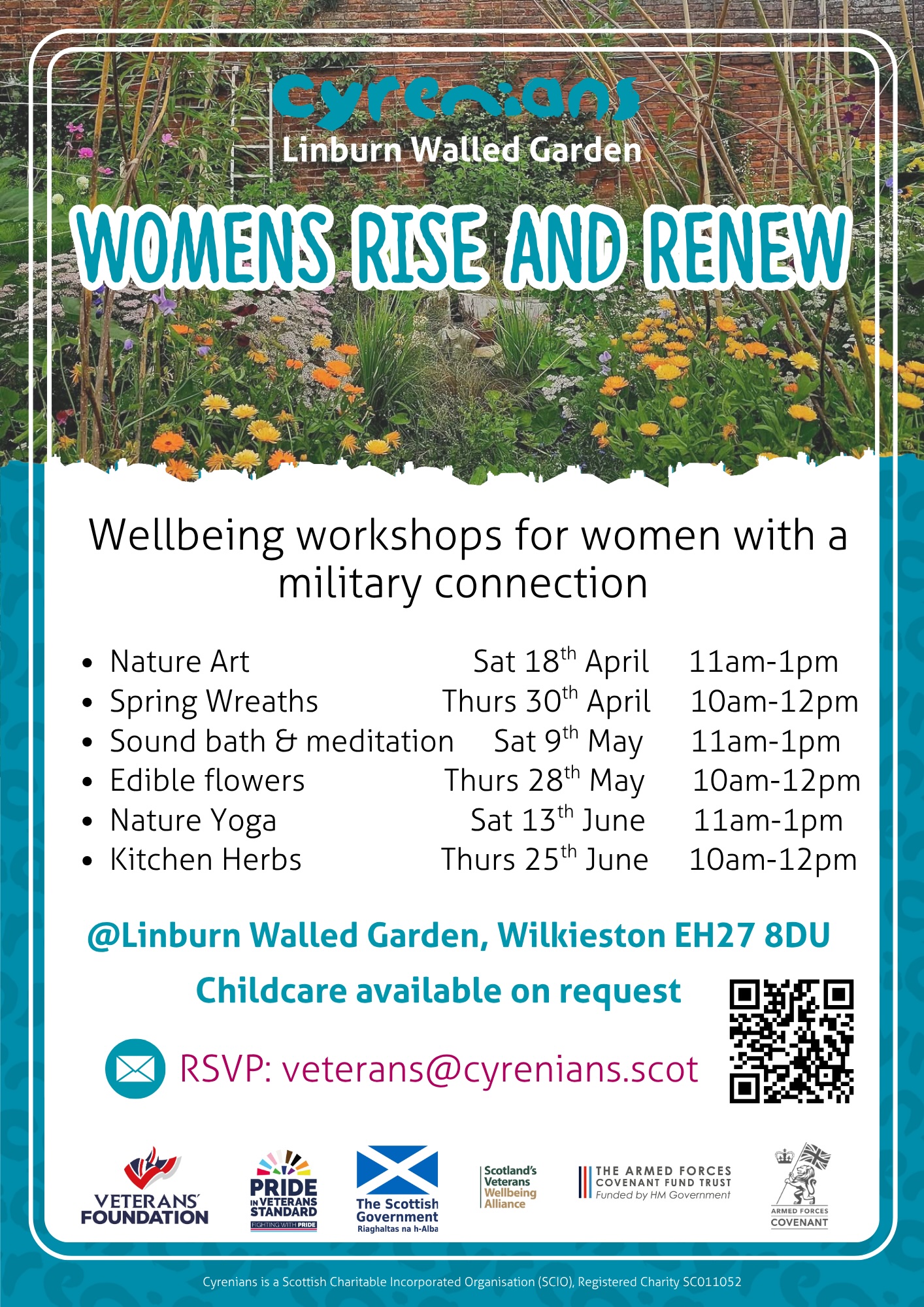 Cyrenians Linburn Walled Garden – Womens Rise & Renew – Sound Bath & Meditation